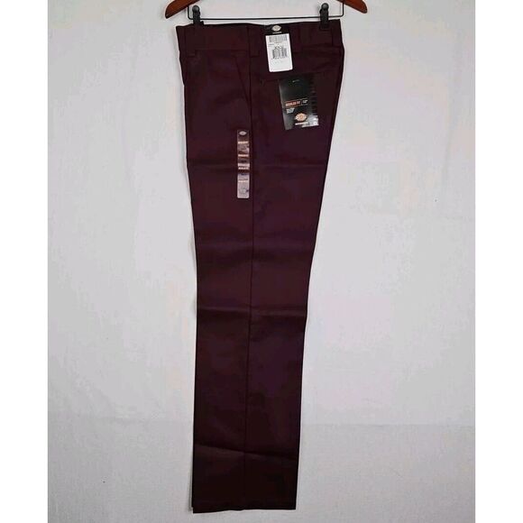 Dickies Skateboarding Regular Fit Chino Workwear Pants Maroon Men's 30x32 New - Picture 6 of 6